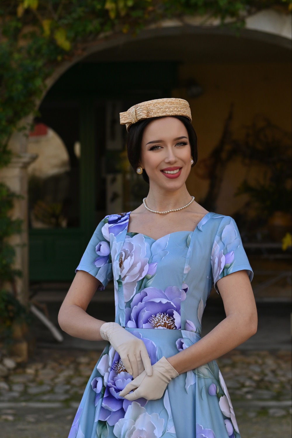 Lavender Peony Swing Dress